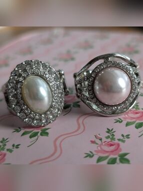Pearl & Bling Stretch Rings